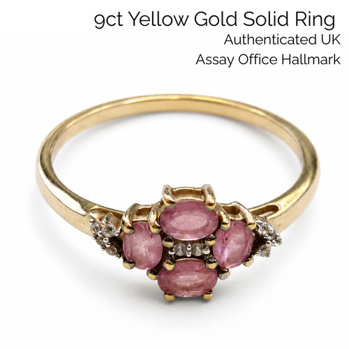 9ct yellow gold morganite - 9ct,