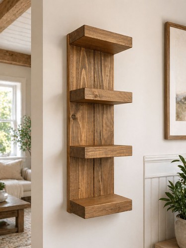Rustic wooden shelves wood - rustic,