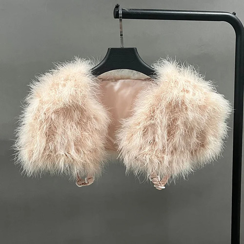Genuine ostrich feather - ostrich, bolero