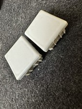 Lot Of 2 Ikea Galant Desk Frame End Caps  Gray / Silver