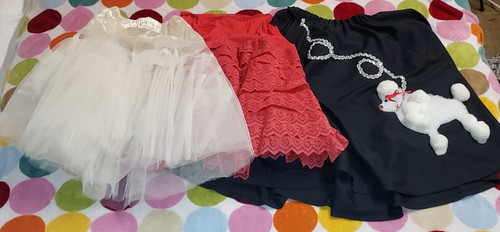 Vintage black poodle - , skirt