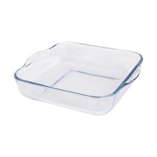 Square Glass Oven Dish Baking Roasting Casserole Cooking Tray Choice of 2 Sizes