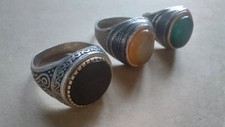 Ottoman Silver and Stone Rings - Turkish - Rare Stones