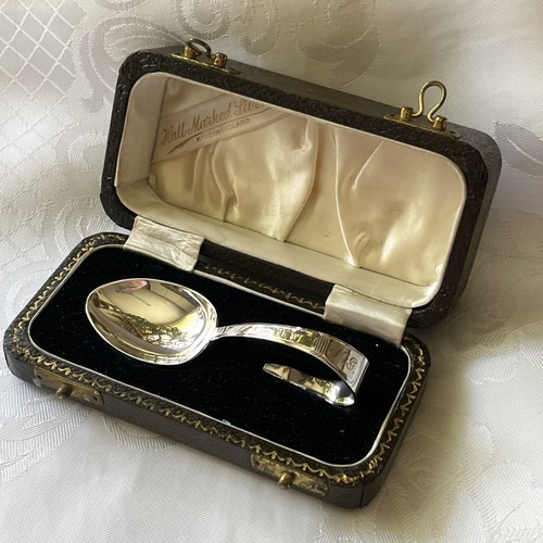 Silver christening spoon - silver,
