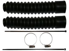 motorcycle front fork gaiters BLACK - pair medium 250 x 32 x 50, 15 rib