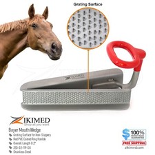 Equine Dental Bayer Horse Wedge Gag or Speculum Stainless Steel with Ring-Handle