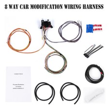 8-Circuit Wire Harness Assembly Fuse Muscle Kit Car Hot Rod Street Rat Universal