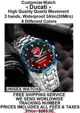 Customize Watch Ducati High Quartz Movement Hardlex 3Atm/30Mtrs 6 Colors