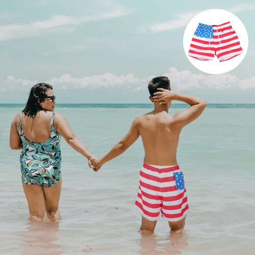 Men swim trunks american flag - men,