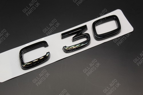 Gloss black c30 badge - c30, rear