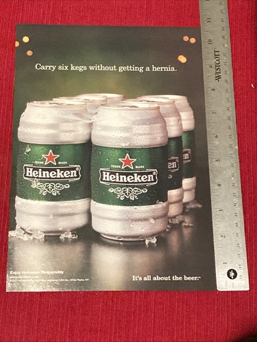 Heineken beer kegs 2002 print - heineken,