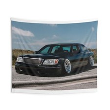 Y2K Lexus LS400 Wall Tapestries -Unique Gift for Car Enthusiasts