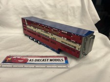 (CT) Corgi Modern Truck Silver & Blue Greenwood Tekno Livestock Trailer 1/50