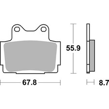 Pair brake pads sbs 570 - 570, dcc