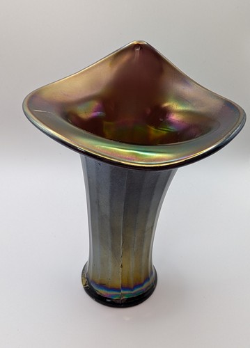 Carnival glass vase vintage - glass,