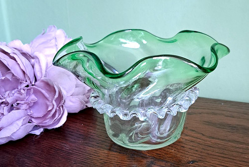 Antique stourbridge glass bowl - antique,