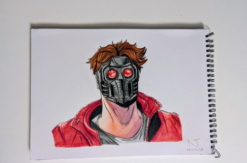 Star lord drawing peter quill - star,