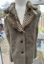 M&s Per Una Fur Lined Khaki