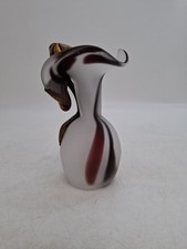 Filip Ravert Vase Clear with Red Art Glass with Bronze Copper Overlay