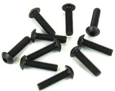 2 BLACK BUTTON HEAD SCREWS