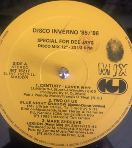 Discoinverno 12 - discoinverno, '85/'86