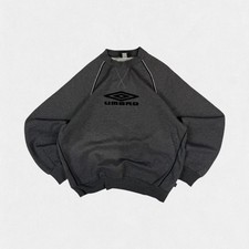 Vintage Umbro centre logo crewneck sweatshirt dark grey medium