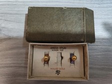 Vintage Rolled Gold Shirt/Collar Studs in Original Box 