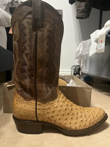 Dan post ostrich leather boots - post,