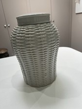 Lidded Ceramic Jar Pale Grey