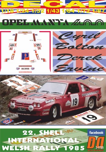 Decal opel manta - manta, 400
