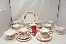 Colclough Wayside Tea Set Trio Sugar & Sandwich Plate 22 Piece         #2  LM10d