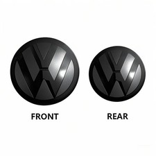 2Pcs VW BLACK BADGES FRONT &
