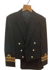 Retro Navy Officer Uniform Black Gold Buttons - Size 32" Waist 38" Chest