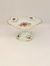 Dresden Porcelain Footed Dish