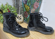 Boys Girls Kids Black Patent