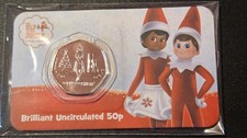 🎄🌟Elf On the Shelf Brilliant Uncirculated 50p Coin 2022🌟🎄