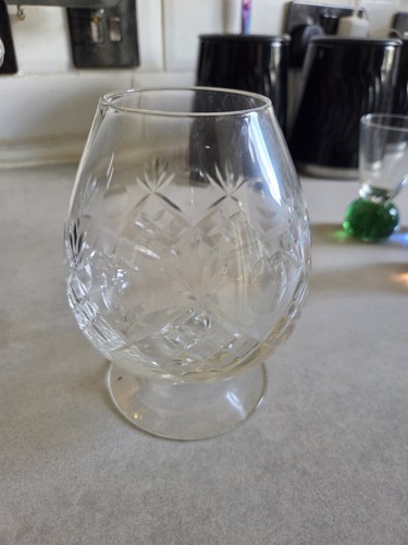 Vintage crystal brandy balloon - brandy,