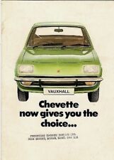 Vauxhall Chevette 1976 UK Market Foldout Brochure Saloon Hatchback E L GL GLS