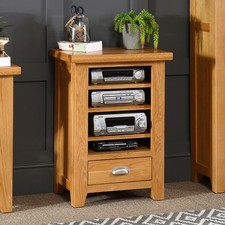 Media shelf unit cheshire oak - media,