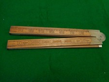 RULER  WOODEN  VINTAGE  4 FOLD