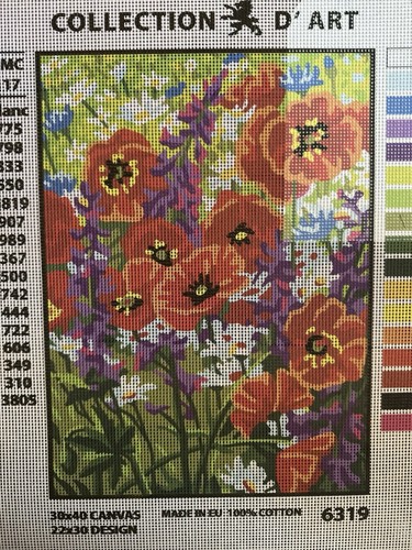 Printed needlepoint canvas
