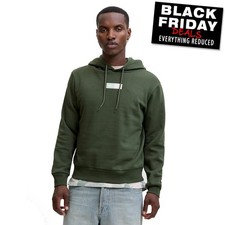 Jack & Jones JPan Mens Hoodie Comfort Casual Pullover Sweatshirt Green