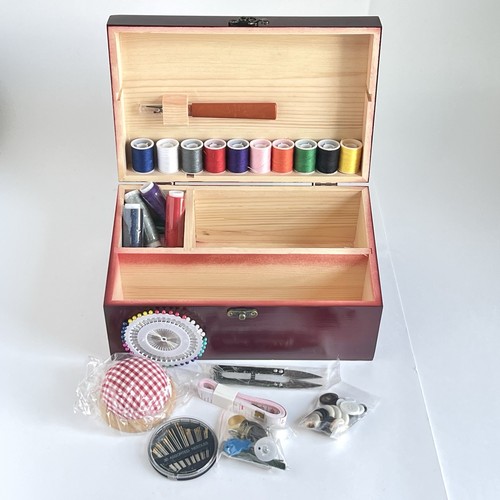 Wooden sewing box - wooden,