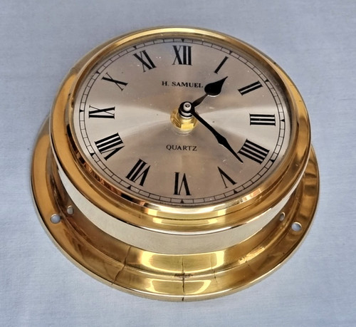 Vintage ships brass - , clock