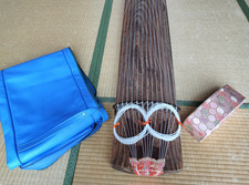 Beginner's Koto 13 Strings 183cm 72 in w/Carving Japan Musical Instrument