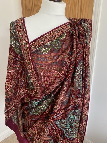 Plum teal gold embellished - teal,