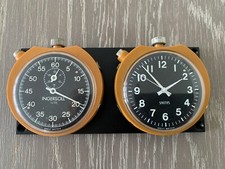 Smiths/Ingersoll Rally Timer Set on a Black or Aluminium Dashboard Panel
