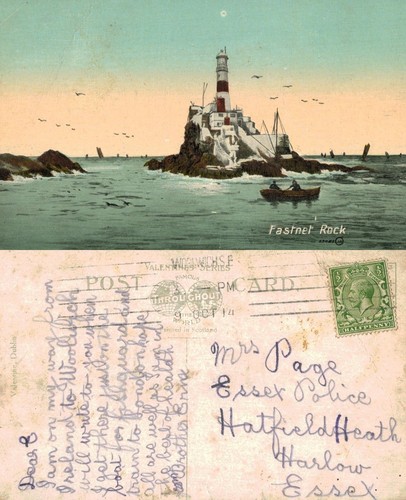 Vintage postcard fastnet - postcard,