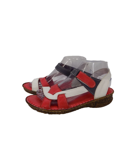 Leather sandals strappy flat - leather,