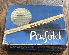 RARE 1950'S VINTAGE PENFOLD RED NAME  GOLF BALL RETAIL BOX. Empty
